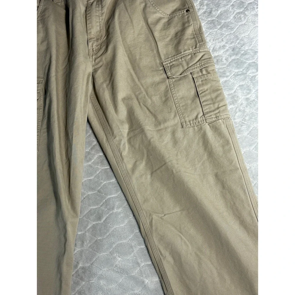 Insect Shield Mens Khaki Cargo Hiking Pants 36x30 Tan Cotton Outdoor Camping